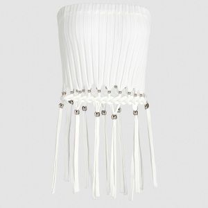 White Tassel Top- never worn